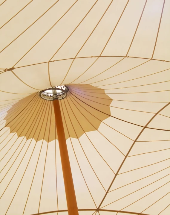 the side of a large open umbrella