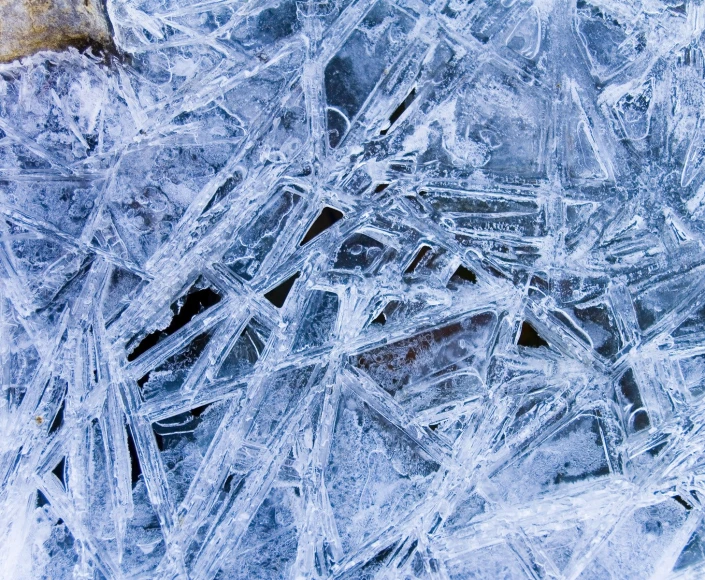 frozen glass is pictured here on a sunny day