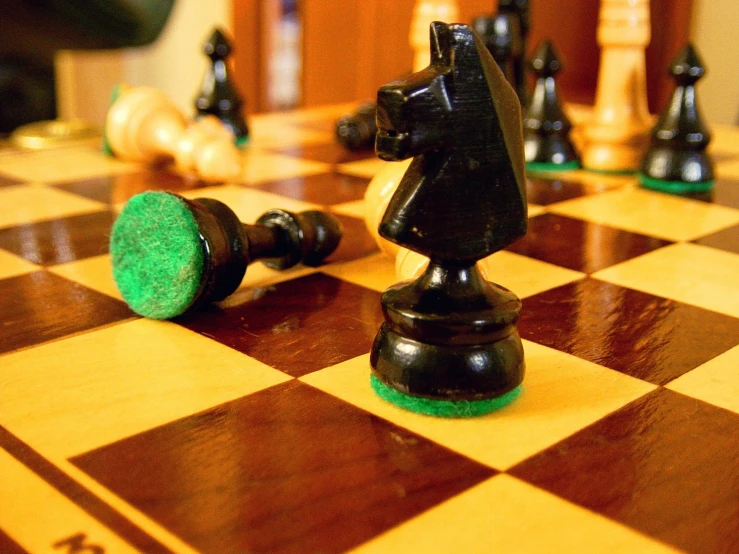 an image of a chess board with pieces missing