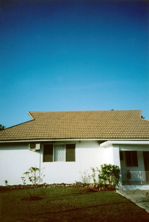 this is a building in front of the blue sky