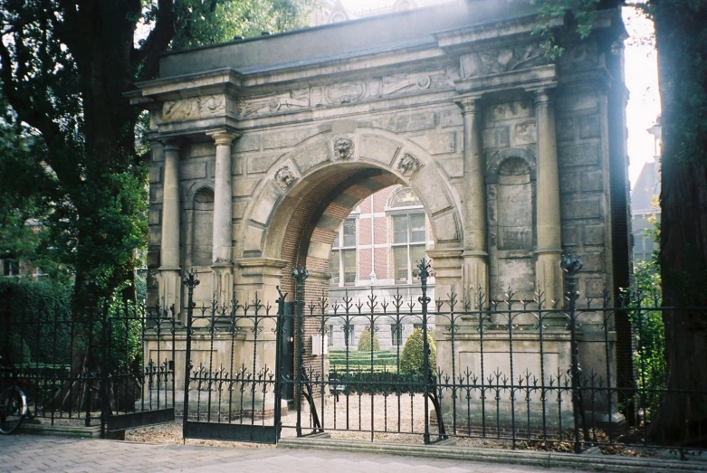 a gate that is sitting in the street