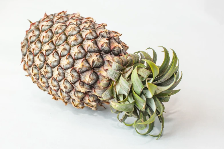 a large pineapple sitting next to a green one