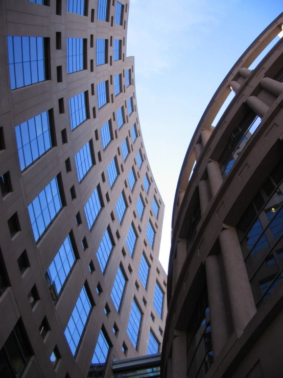 a close up of some building with multiple windows