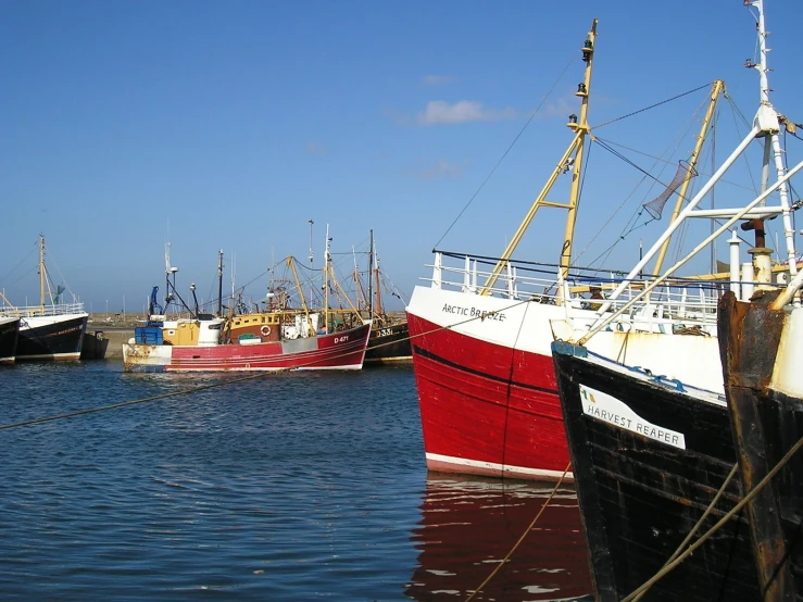 many ships in the harbor sitting in the water