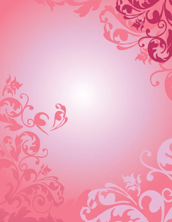 pink and purple floral design on a white background