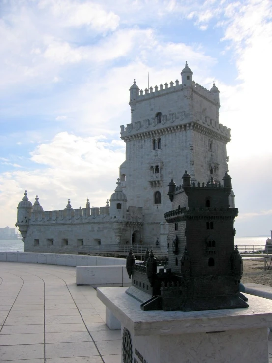 a tower in the shape of an ancient castle