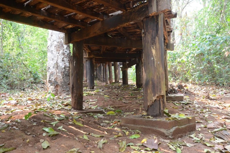 a pathway that leads through to a covered structure