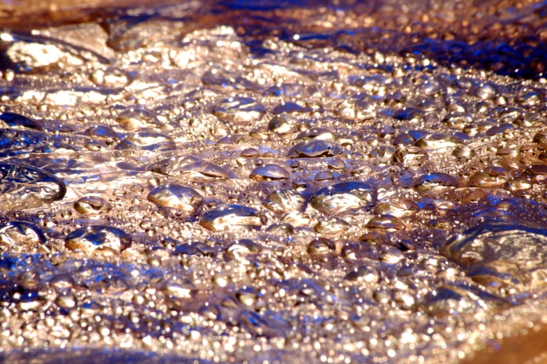 water is droplets on the surface of a dish