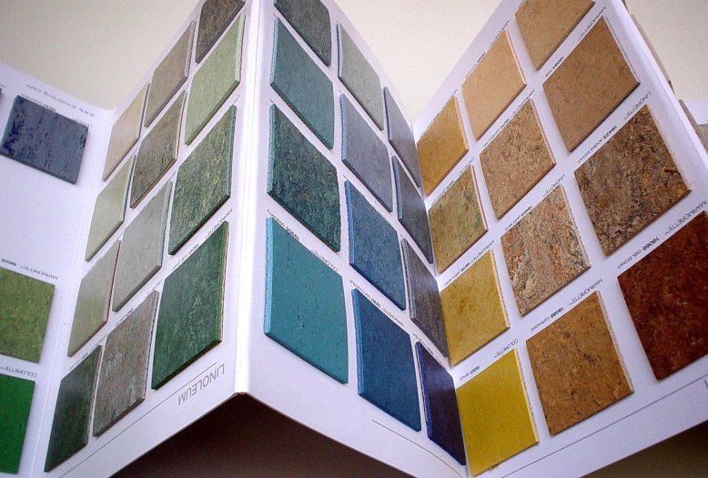 an image of different colors and samples in a book