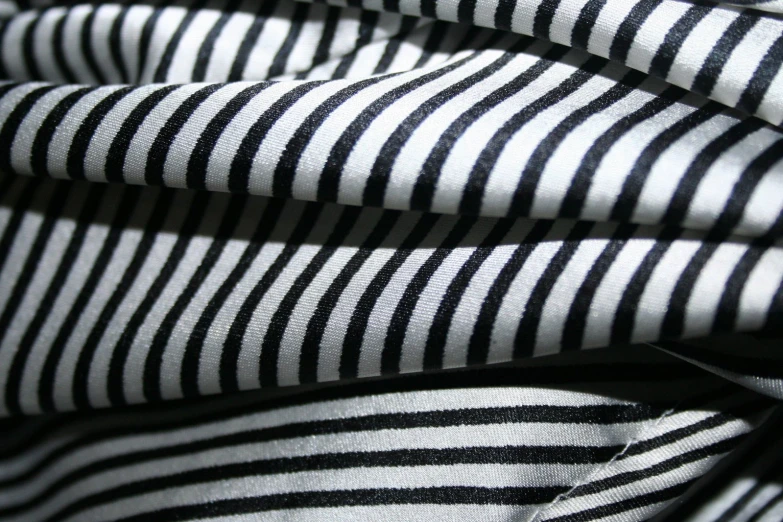 the fabric is stripes patterned on top of it