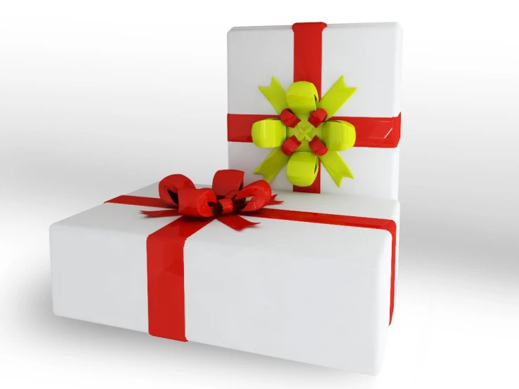 a very big gift box tied up with a bright yellow bow