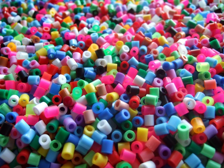 some sort of very colorful pile or pile of tiny beads