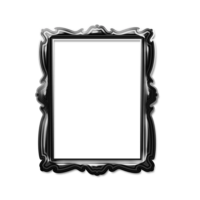 a picture frame is shown in black and white