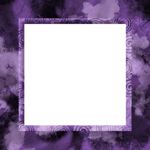 a rectangular po with an ornate design and purple tones