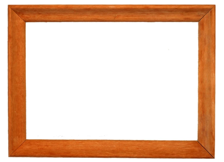 an old brown frame on a white background