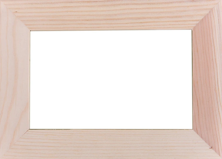 square wood frame isolated on a white background