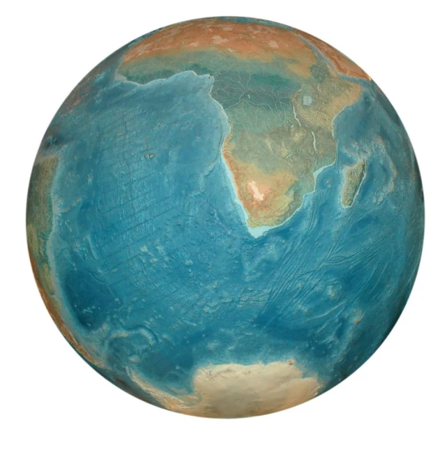 a detailed view of the earth with a white background