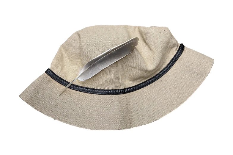 a white hat with an open lid and a silver tip