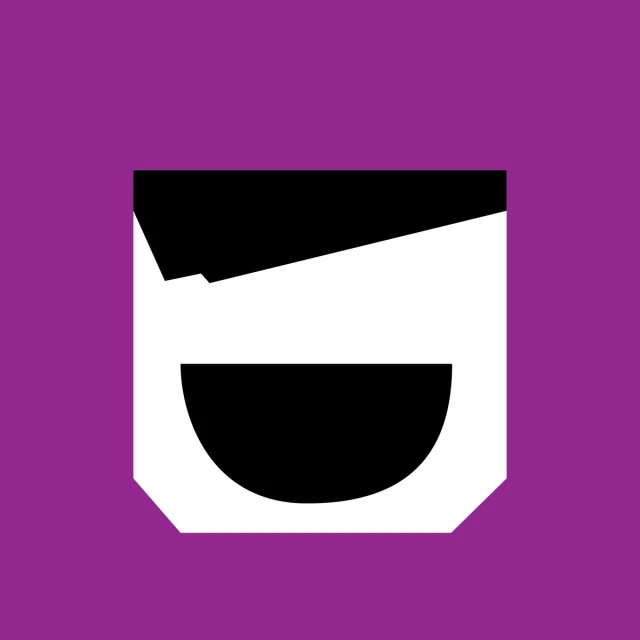 a purple square with a white g on the top of it