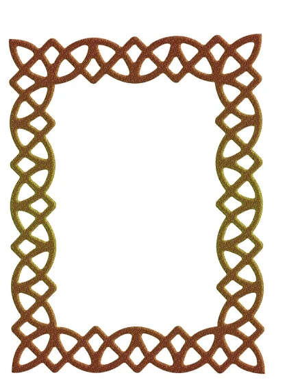 a celtic pattern, made from the design of the frame