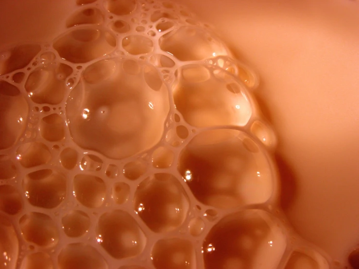 a close up picture of soap bubbles