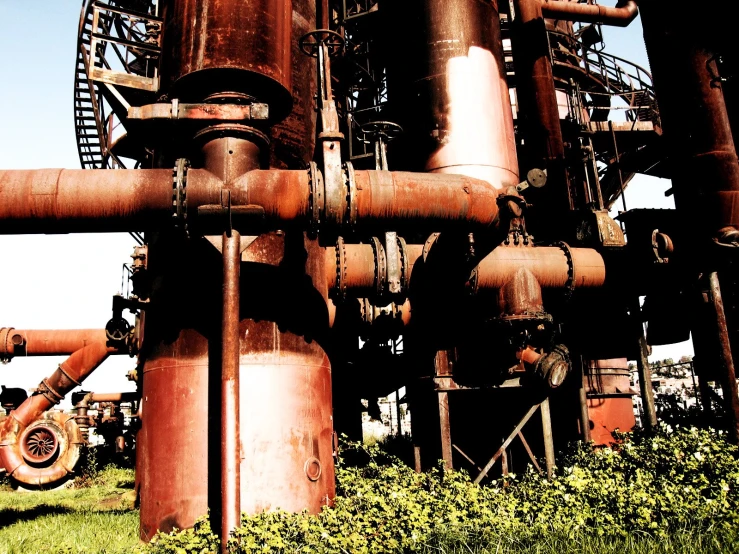 large industrial pipe structure in the middle of nowhere