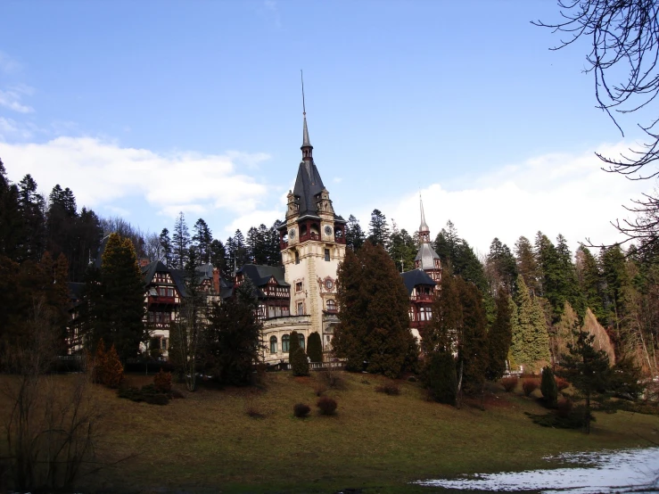 a large building with a clock on the top