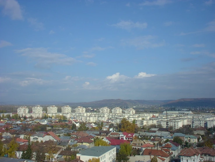 a large city filled with white and brown buildings