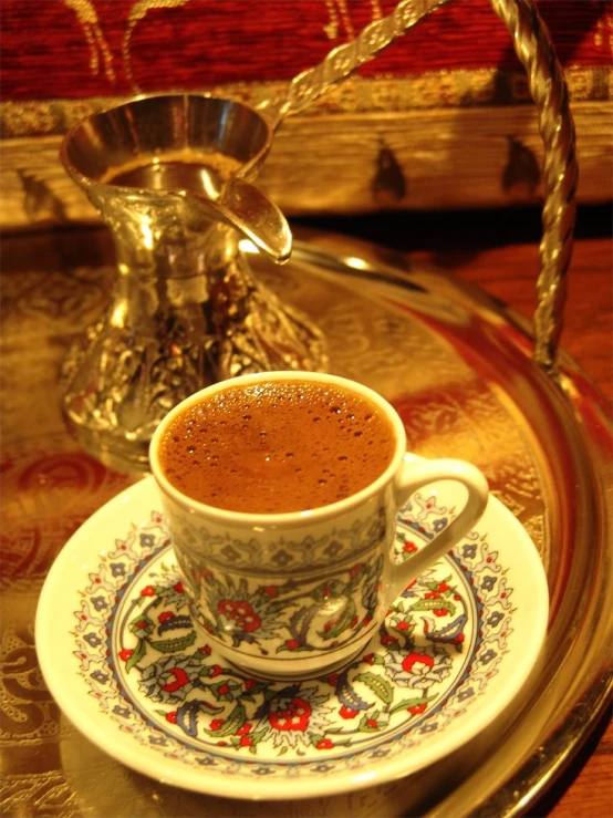 a coffee cup sitting on top of a saucer