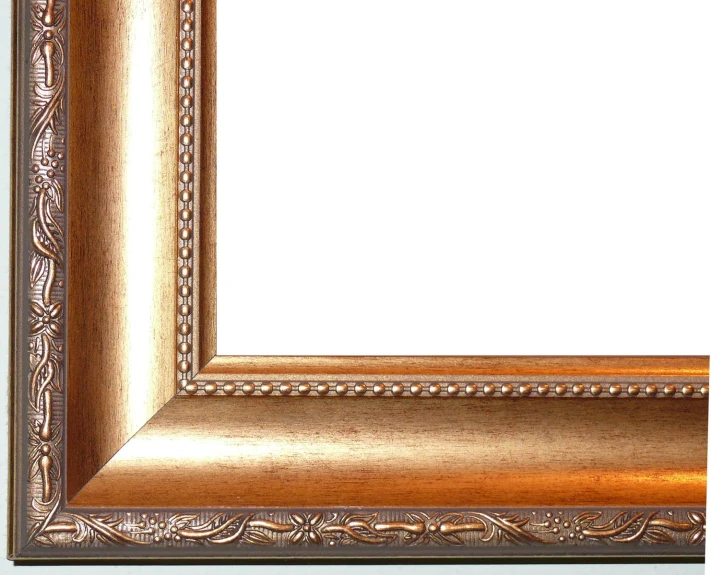 a golden ornate wood frame with decorative lines