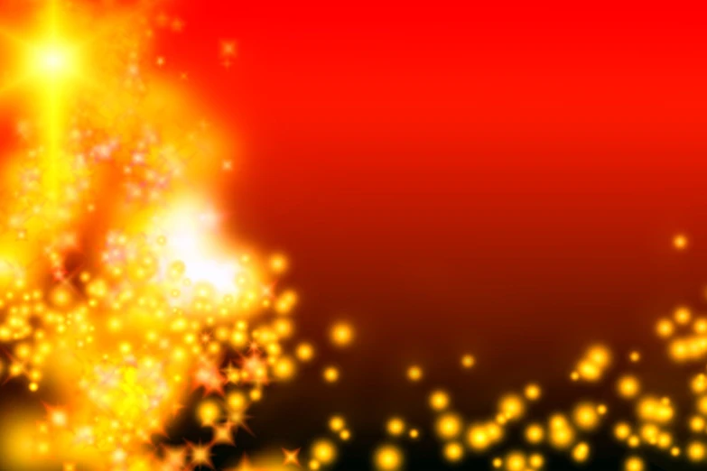 golden glitters on a black background with a red background