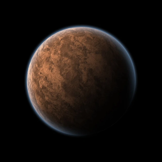 a very large brown object on a black surface