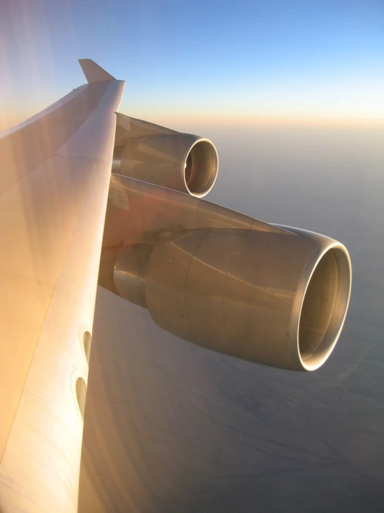 the engine of an airplane is very long