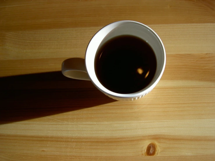 a mug sitting on top of a table