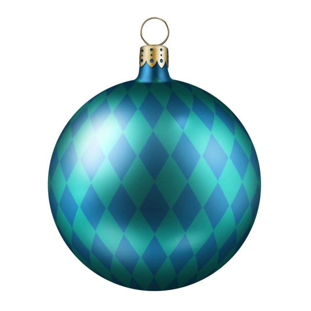 blue christmas ball ornament on white background