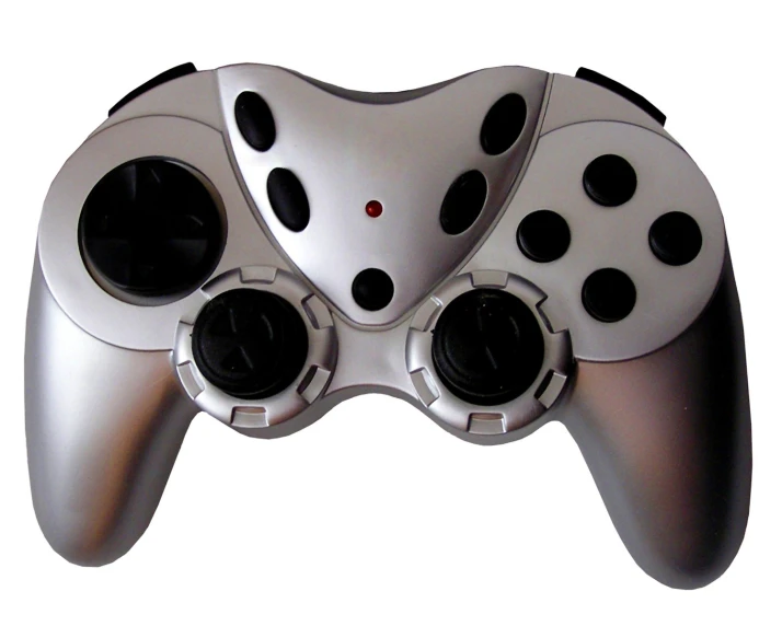 close up view of a white gaming controller