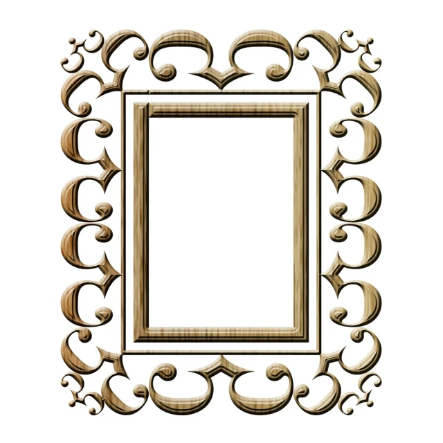 a frame with swirly scrolls around it