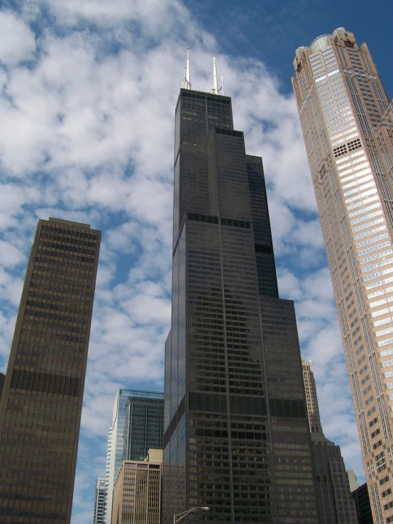 a view of the city from the ground