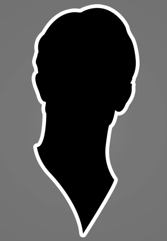 silhouette of a man's head and shoulders