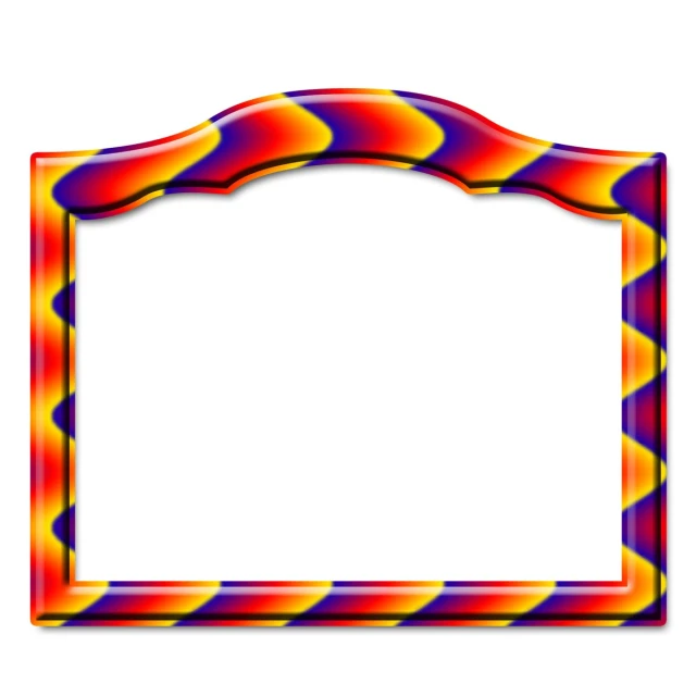 a colorful frame on top of a white background