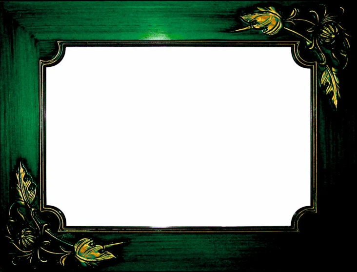 a square picture frame with a gold design