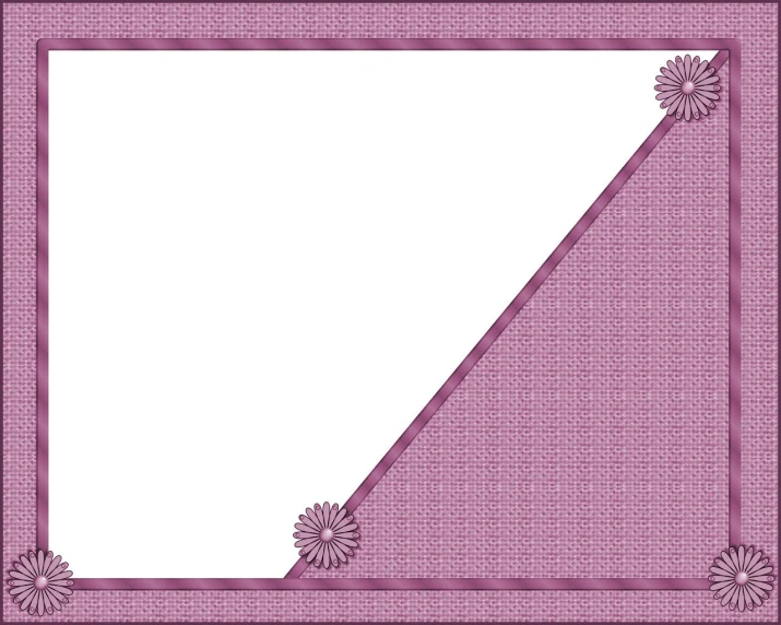 a purple border with flower decoration on the edge