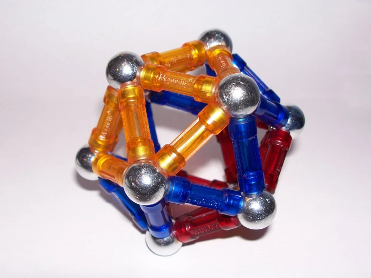 four balls, with six attached to the center of each one