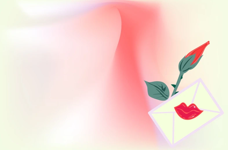 a rose that is sitting in an envelope