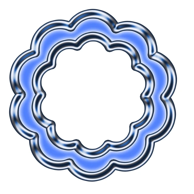 a blue round shape that is very abstract