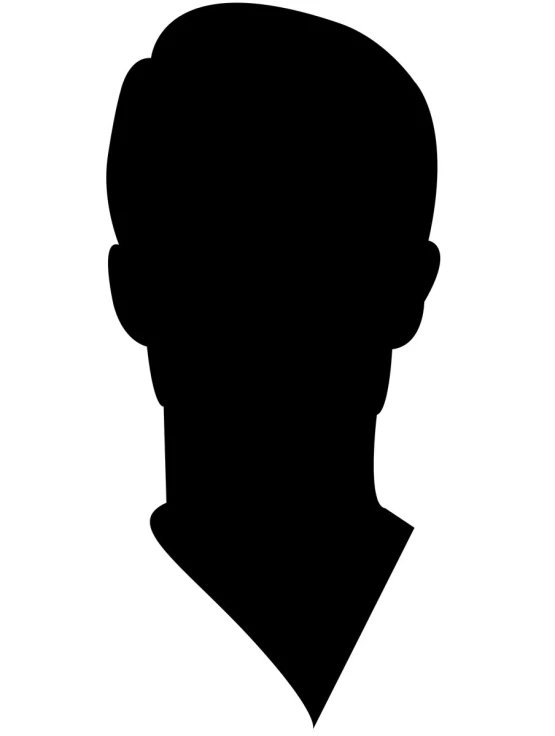a black silhouette of a person in profile