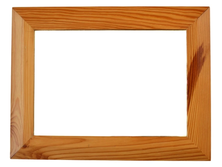 an empty wooden po frame with white background