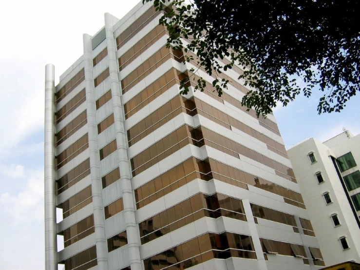 a building with a big window has multiple windows