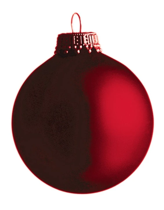 a dark red ornament is placed on a white background