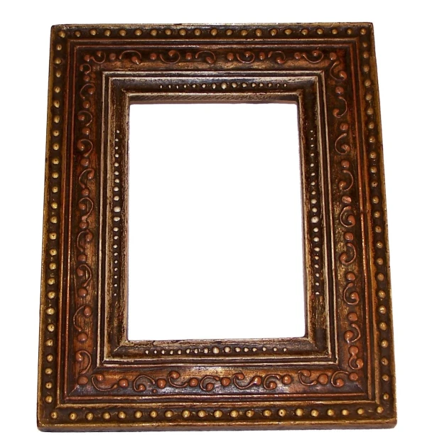 ornate bronze framed antique picture frame with embellishments